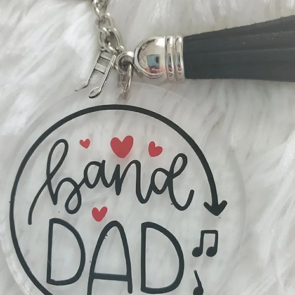 Band Mom Keychain, Band Dad Keychain, Music Note Keychain - Picture 4 of 15